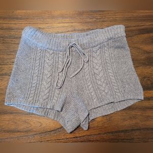 Aerie Gray Cozy Knitted Shorts Size Small